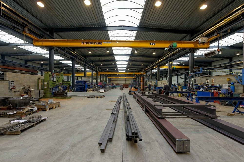 Belgium Metal workshops are fitted out with Verlinde overhead cranes.